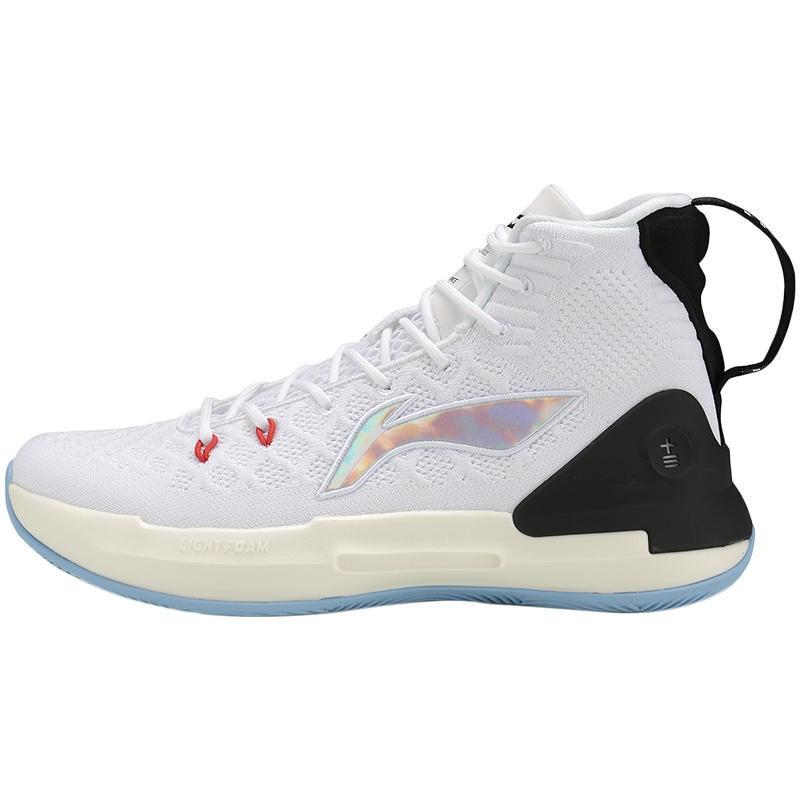 李宁驭帅13男子一体织透气轻便高帮篮球专业比赛鞋ABAP075-1