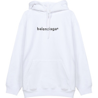 BALENCIAGA 巴黎世家 男士棉质宽松版连帽长袖卫衣运动衫 570811 TIV55