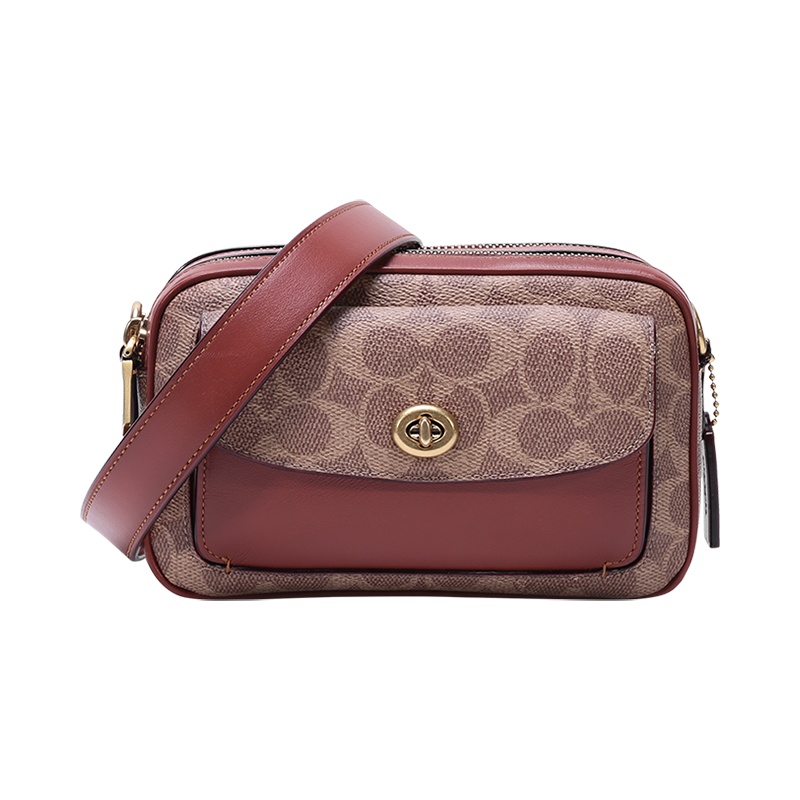 [品牌直供] COACH 蔻驰 女士涂层帆布配皮WILLOW单肩斜挎包相机包C0694