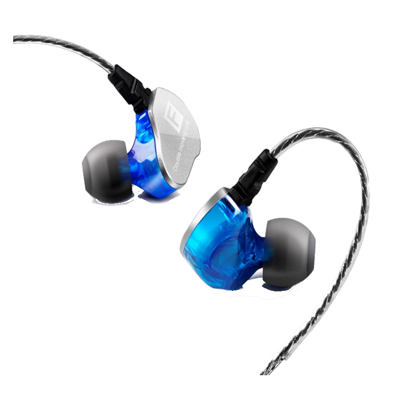 时尚双动圈入耳式运动耳机重低音四核耳塞挂耳式跑步听K歌线控带麦吃鸡游戏适用于OPPO VIVO 华为小米等通用