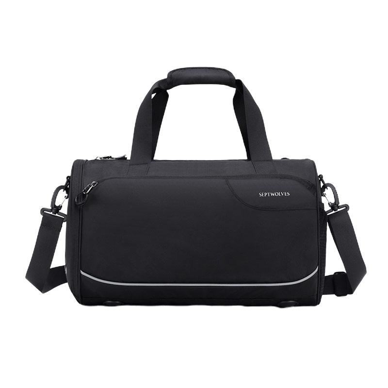 七匹狼(SEPTWOLVES)运动休闲包男健身包单肩手提防水干湿分离 新款男女通用短途旅行包行李包