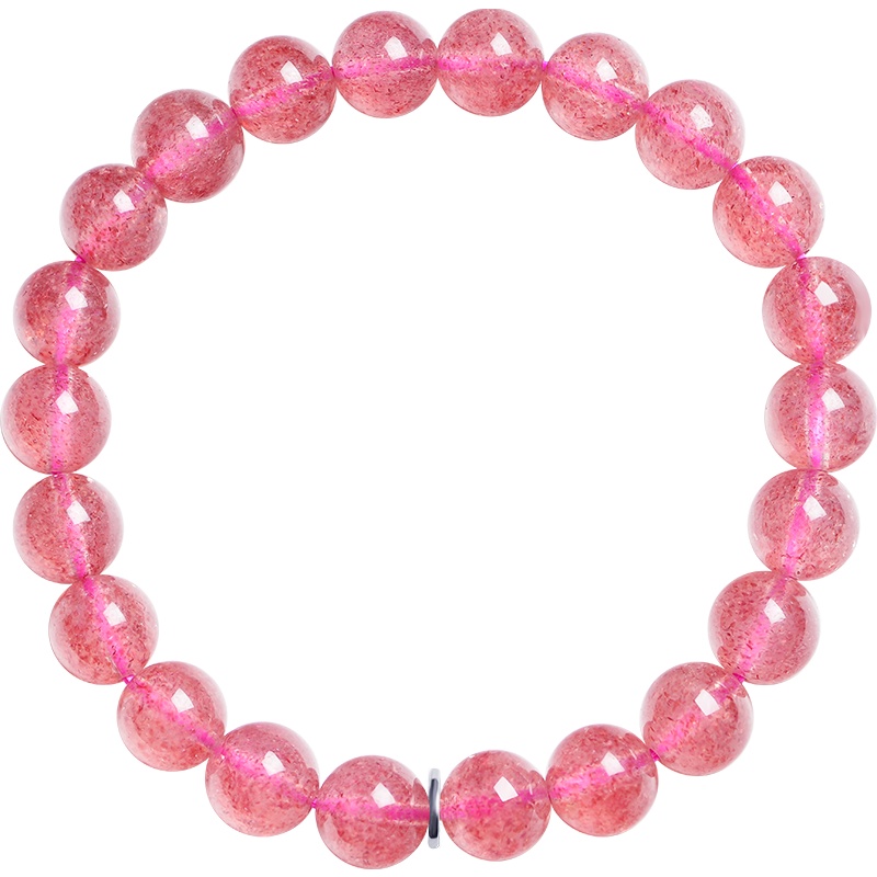 石头记天然草莓晶手链女水晶手串甜美可爱女款