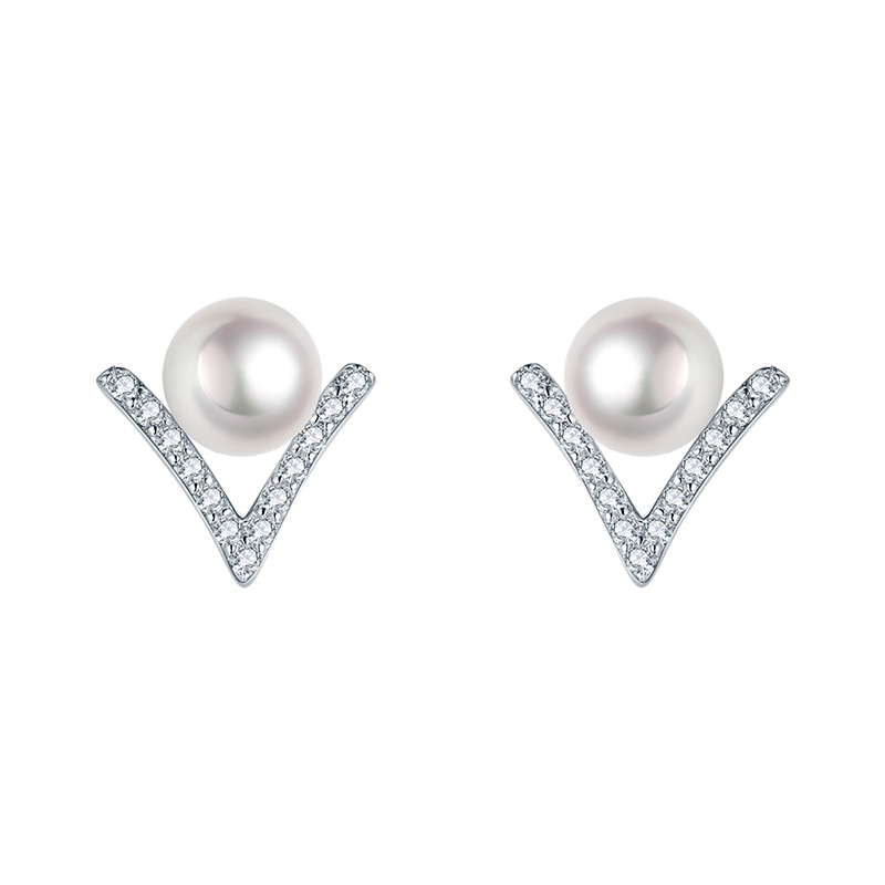 DTOTO 新款潮夏天清新百搭气质纯银耳钉坠珍珠耳环女