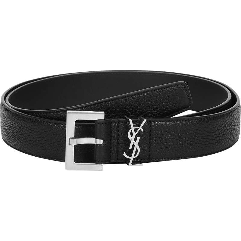 圣罗兰 SAINT LAURENT 男士皮革做旧针扣式皮带腰带 634440 DTI0E