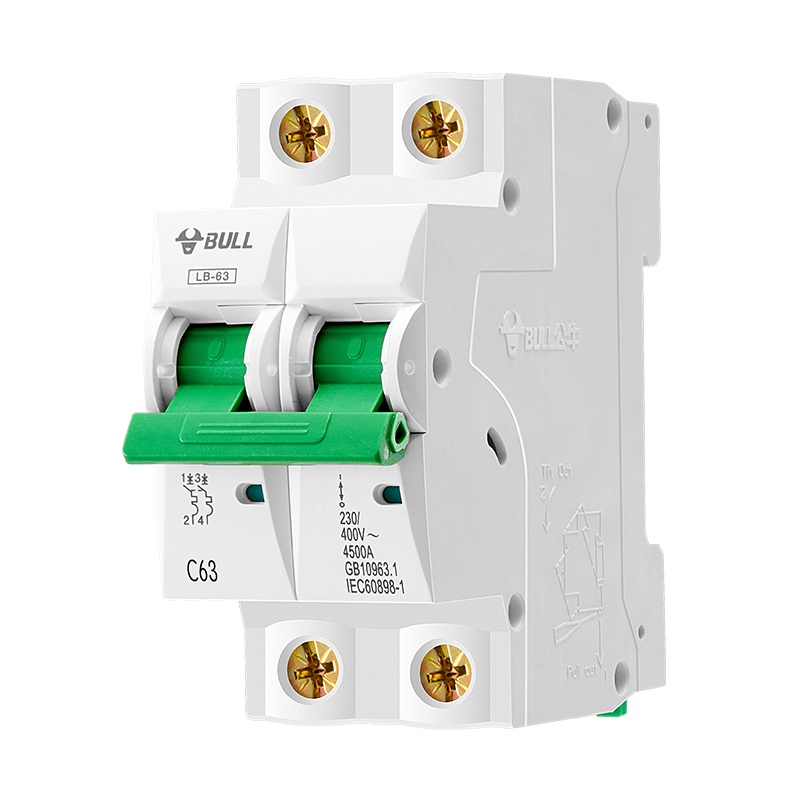 公牛(BULL) 空气开关 2P小型断路器 2P双极63A 家用电源空开 LB-63C63/2