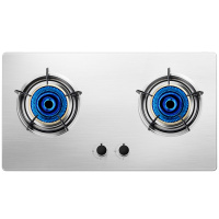 欢呼好太太 RJ09不锈钢燃气灶 嵌入式双灶煤气灶台式灶具灶台柜猛火灶灶头家用厨房 3.8KW不锈钢双眼灶 天然气