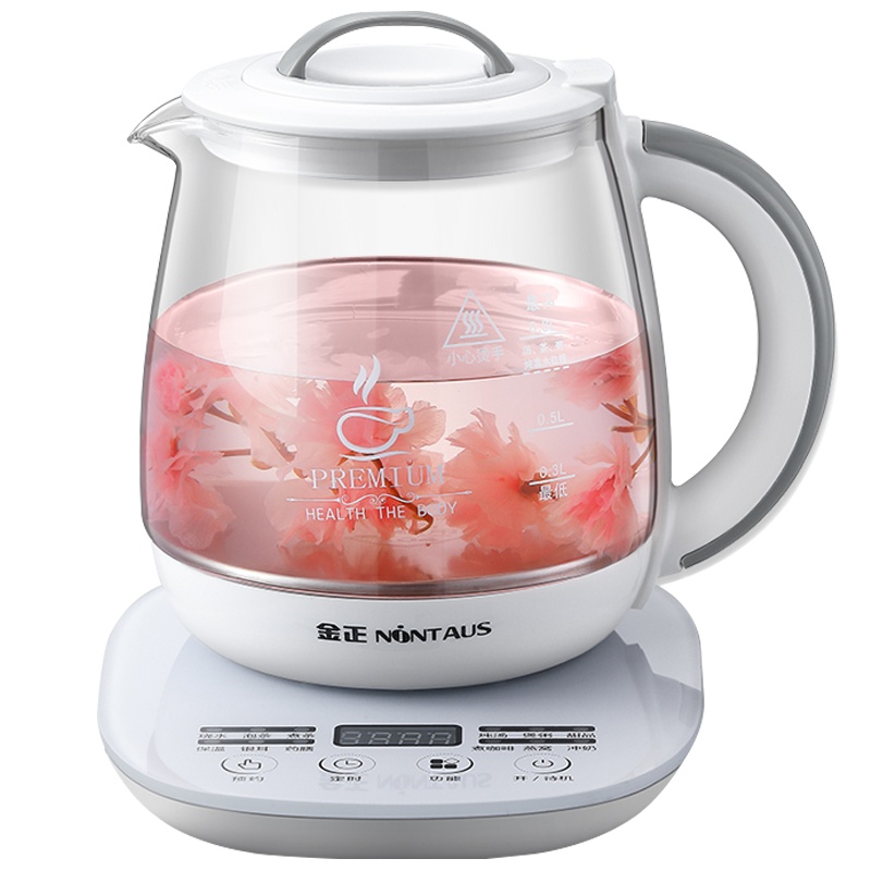 金正(NiNTAUS)养生壶 0.8L容量 多功能触屏式电热水壶 高硼硅玻璃壶身煎药壶花茶器煲茶壶烧水壶B18
