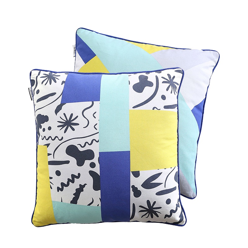 ladysoft御棉堂 纯棉印花抱枕办公室休闲靠垫枕套45*45cm床头靠枕午休卡通靠背椅子汽车护腰不含芯靠垫套