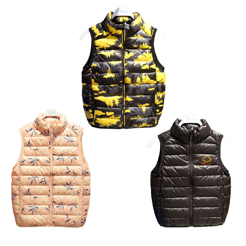 专柜正品美特斯邦威Moomoo莫莫童装295237男女童冬装新款轻薄羽绒背心马甲