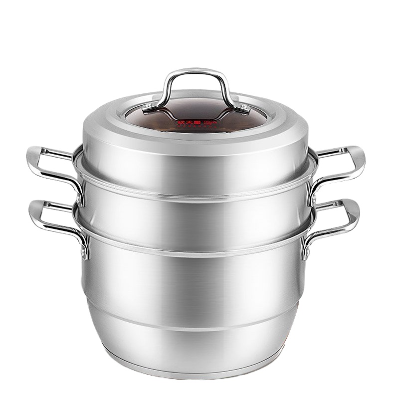 炊大皇(COOKER KING ) 出彩三层蒸锅 蒸锅 WG44006 304不锈钢 加大锅身 电磁炉通用