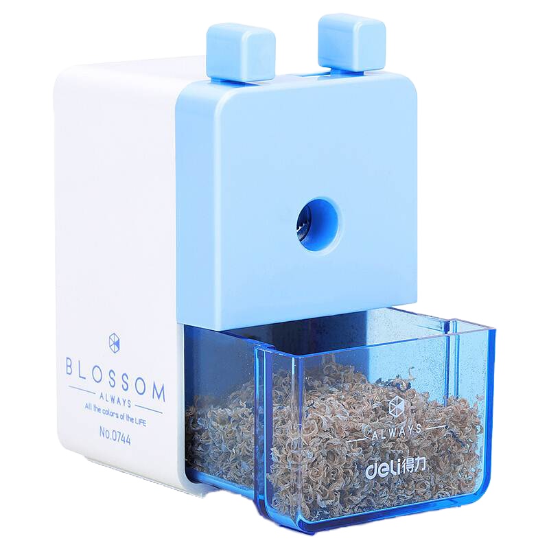 得力(deli)ZQ简约式学生削笔机铅笔削笔器卷笔刀转笔刀 蓝色07441*1(单位:个) 62513