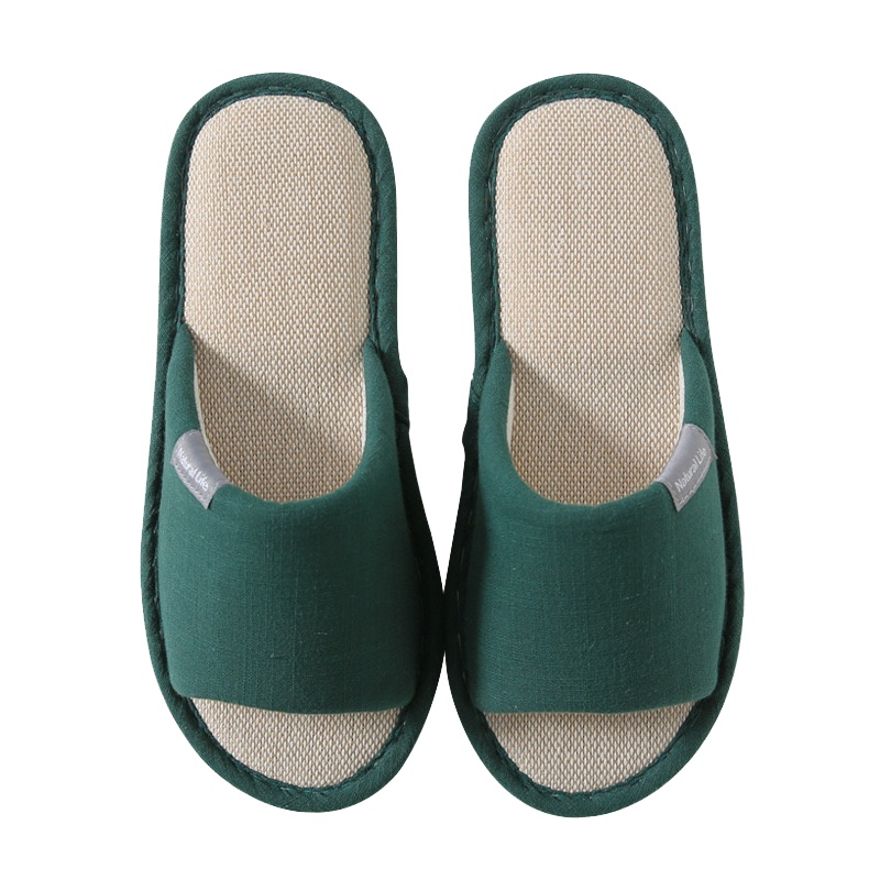 苏宁宜品 四季亚麻鞋春秋软底居家情侣室内家用棉麻拖鞋17161-07