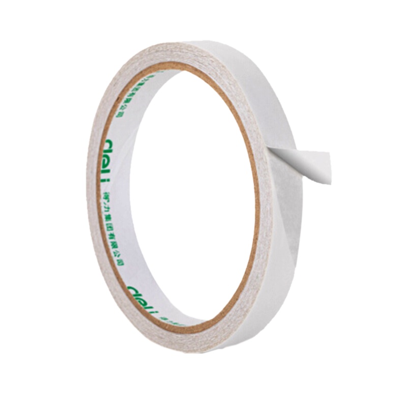 得力 30400 高粘性棉纸双面胶带 办公用品9mm*10y(9.1m/卷) 32卷袋装