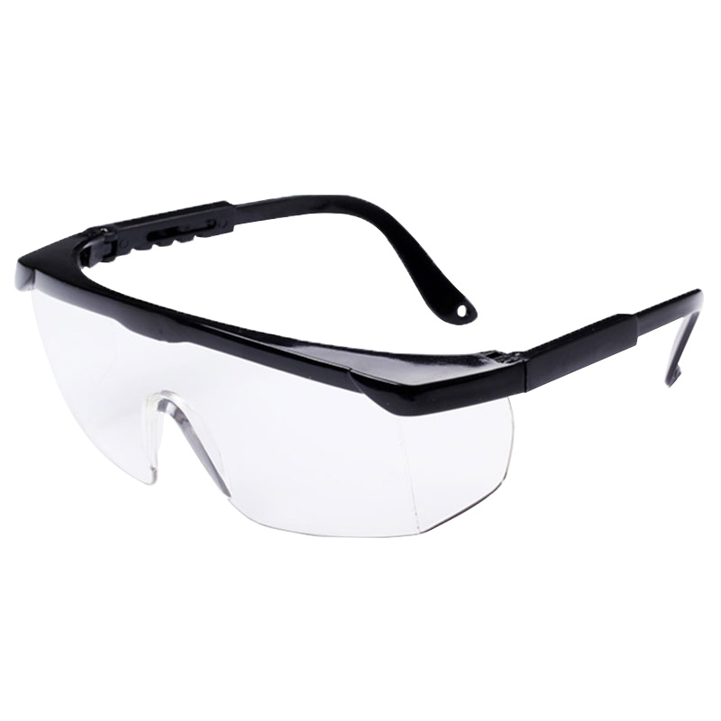 冰禹 SNyl-622 (12个)伸缩安全防护眼镜 防尘 防冲击 防飞溅 保护目镜 实验防护 化学防护 蓝架白片