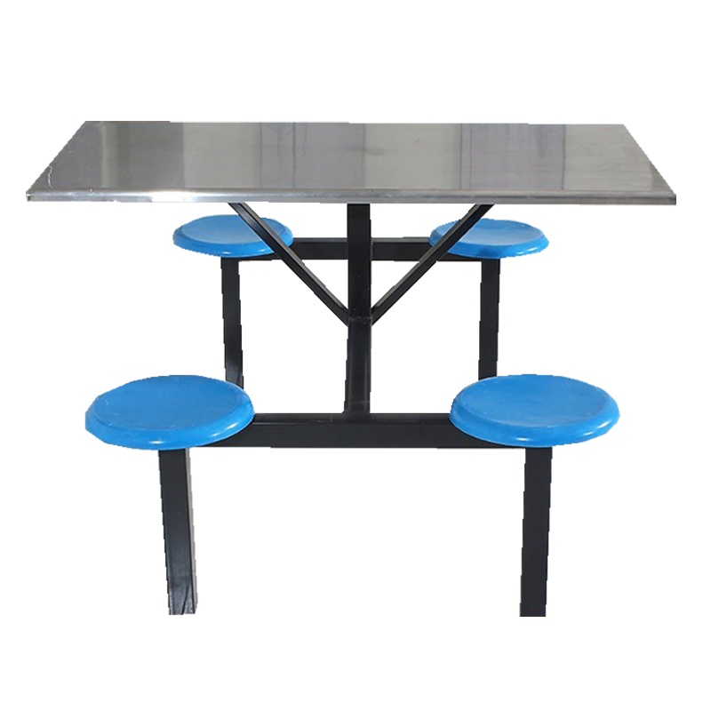 日盛达仁食堂饭店铁腿折叠不锈钢餐桌