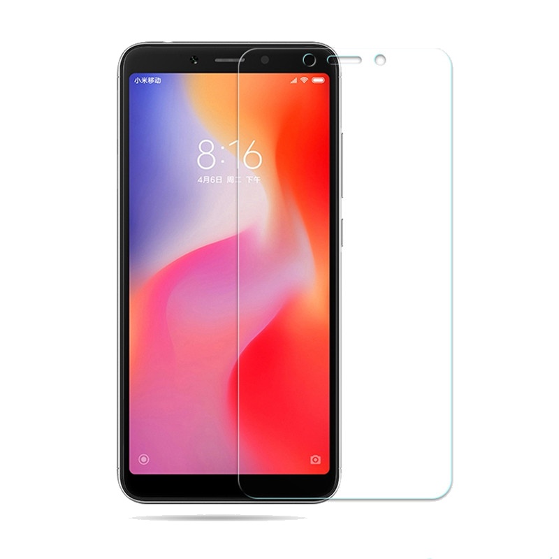 [买2送手机壳]轻万适用红米6钢化膜手机膜玻璃贴膜高清防摔透明非全屏保护膜小米红米