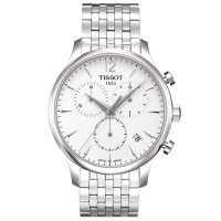 天梭(TISSOT)手表 瑞士品牌 俊雅系列钢带男表 石英男士手表商务休闲石英表 男T063.617.11.037.00