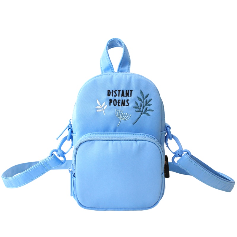 花间公主远方的诗小清新尼龙布女包包2021春季新款小斜挎刺绣手机包