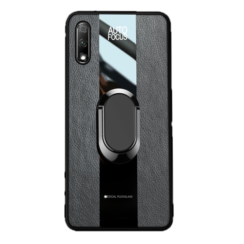 [送钢化膜两张]高铭宣 荣耀9x手机壳华为9xpro保时捷皮套车载磁吸指环防摔全包边性创意潮牌手机套