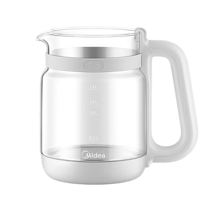 美的(Midea)养生壶 轻音烹煮煮茶器煮茶壶 1.5L玻璃水壶 MK-YS15P213(YS15CY918