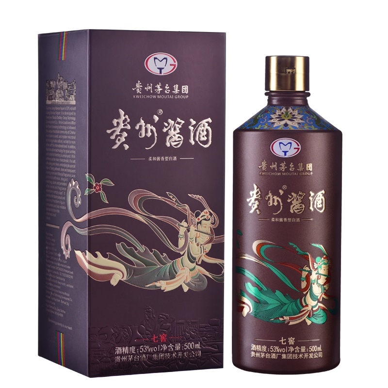 茅台集团 贵州酱酒七窖 53度酱香型白酒500ml单瓶装