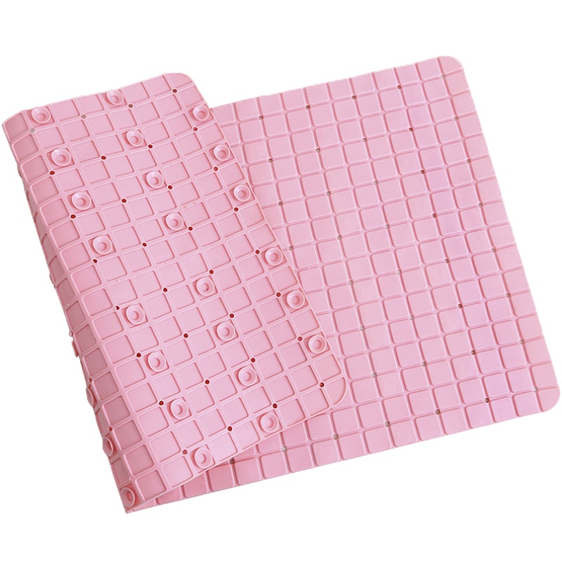 海斯迪克 HK-431 防滑垫 pvc地垫吸盘防滑垫 洗手间地垫地毯 40*70cm粉色