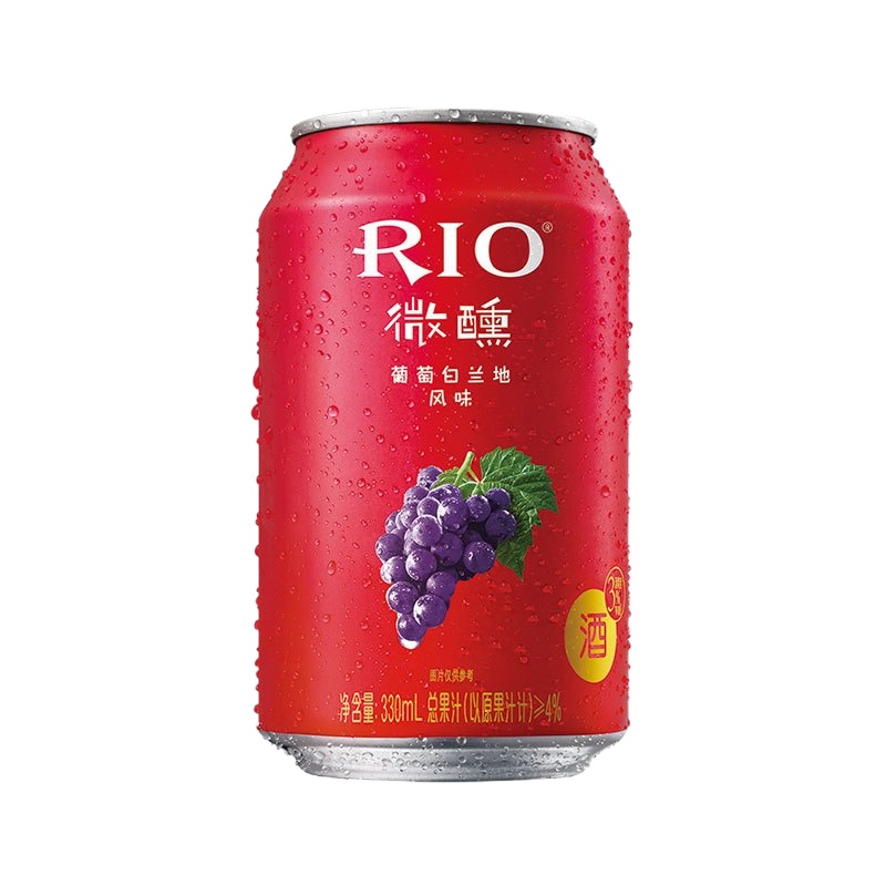 锐澳 RIO 鸡尾酒 预调酒葡萄味白兰地 330ml