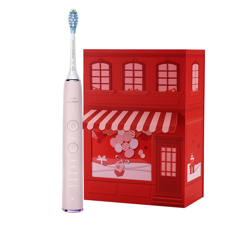 飞利浦(Philips)电动牙刷情侣礼盒 情人节礼物礼盒 成人充电声波震动式牙刷拍立得相机含相纸HX9924/22CBP