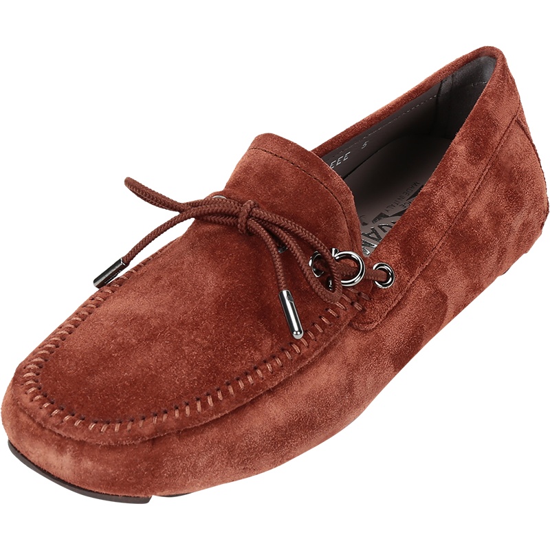 Salvatore Ferragamo 菲拉格慕 男士RHETT系列绒面皮革单鞋豆豆鞋平底鞋 0735504 EEE