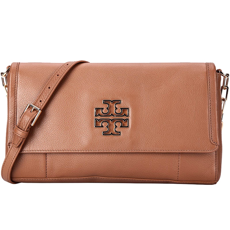 托里.伯奇 TORY BURCH 奢侈品 女士牛皮单肩斜挎包48291 209棕色礼物送女友