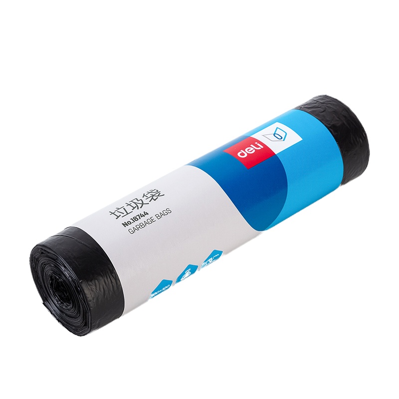 得力(deli) 18744 加厚八角点断式 大容量垃圾袋100*120cm 单卷(10只)
