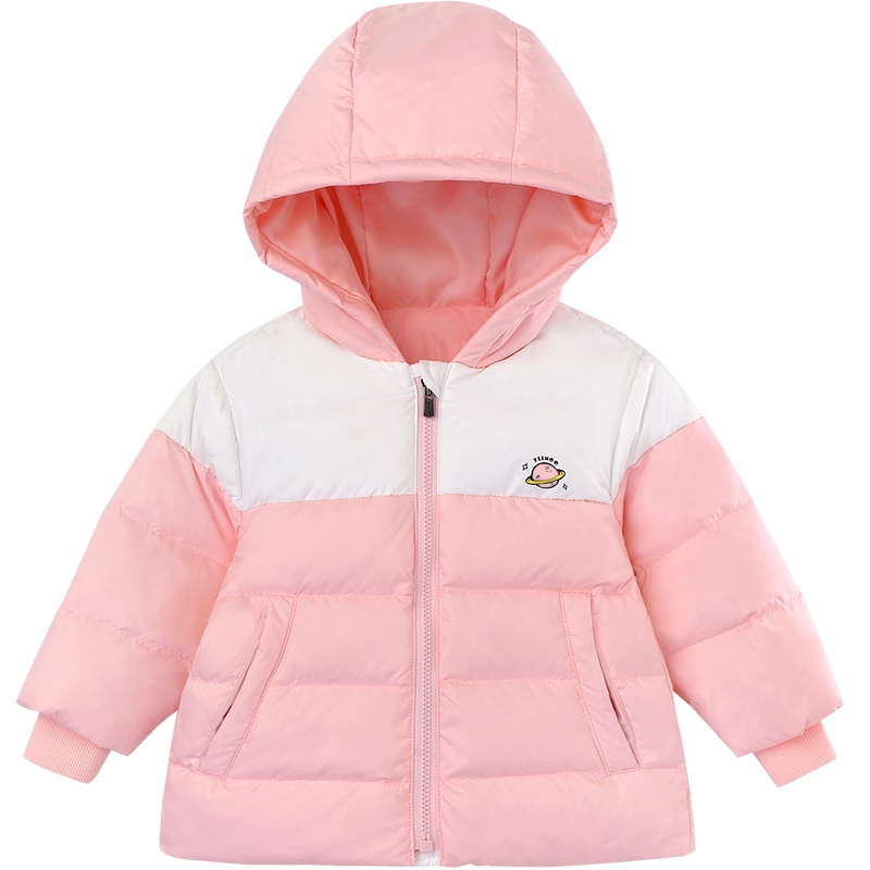 英氏童装童装宝宝羽绒服连帽外套保暖加厚YRWGJ40427A01