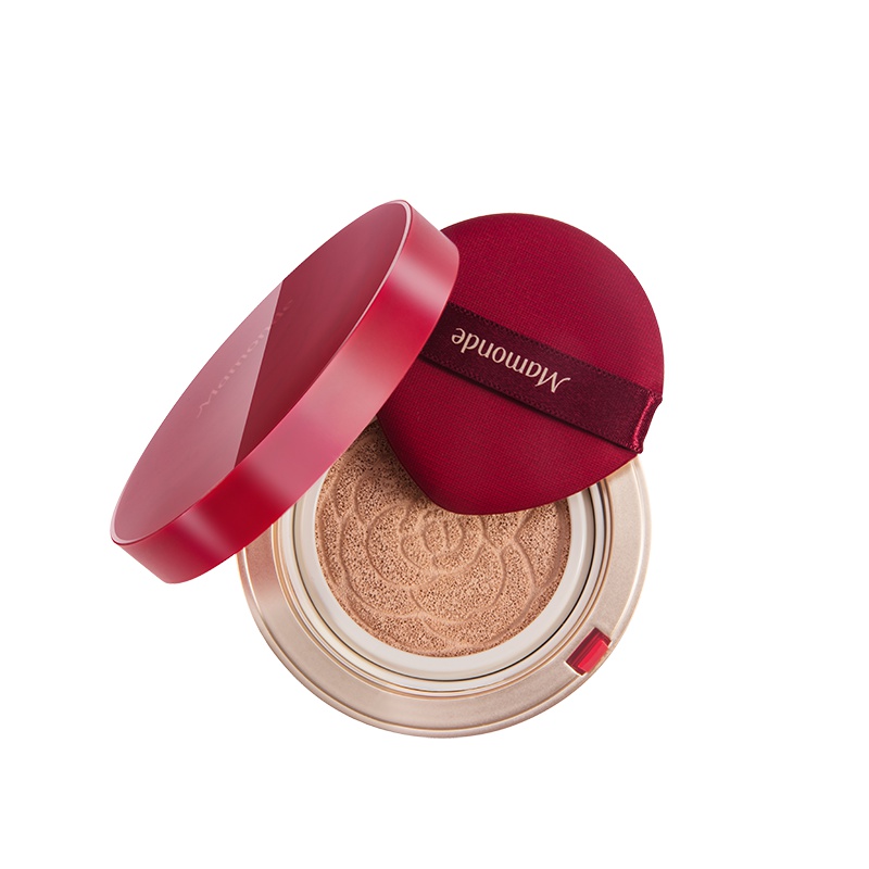 梦妆(Mamonde)蔷薇柔光无瑕气垫霜11 粉米色 14g 轻透遮瑕粉底液 保湿持久 自然裸妆 哑光妆效 油皮适用