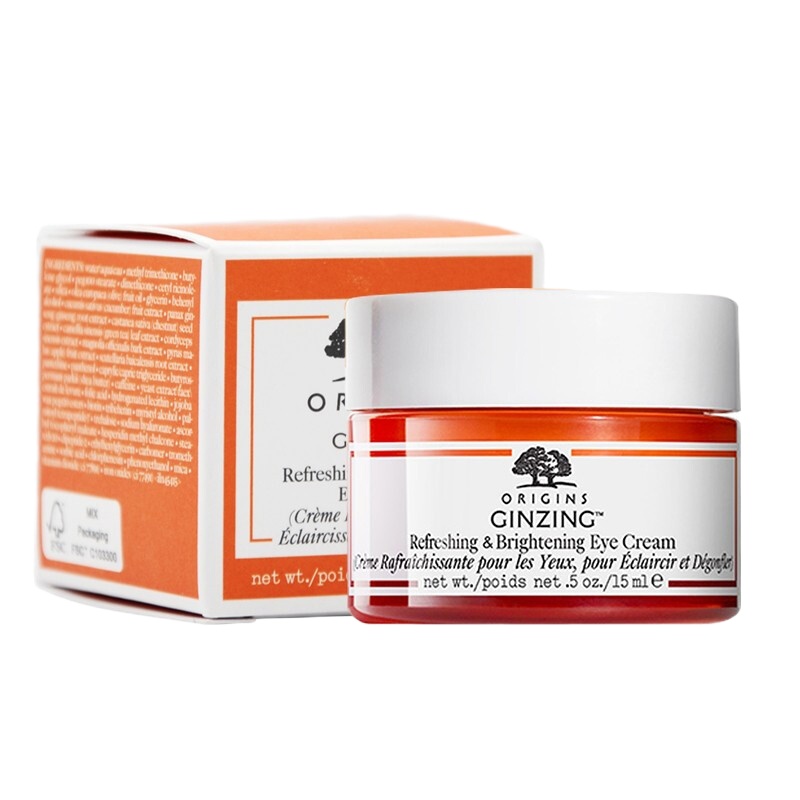 [国内专柜版]悦木之源 ORIGINS咖啡1因水润亮采眼霜 15mL 淡化熊猫眼黑眼圈 缓解眼部疲劳 易涂抹 吸收快