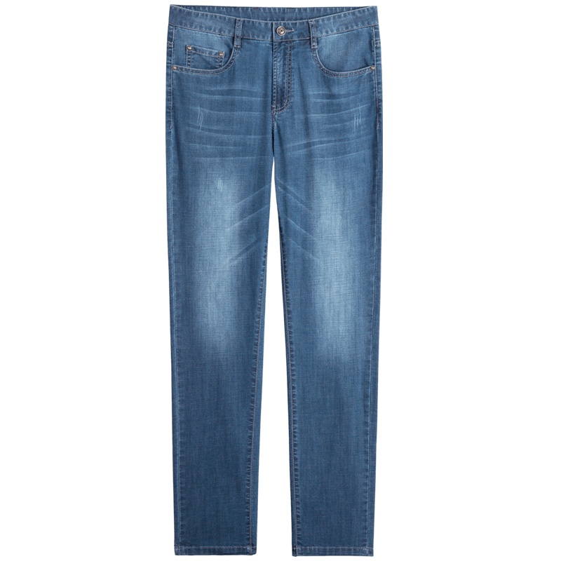 千纸鹤男装2020小脚牛仔裤男士修身长裤弹力黑色男裤子80505