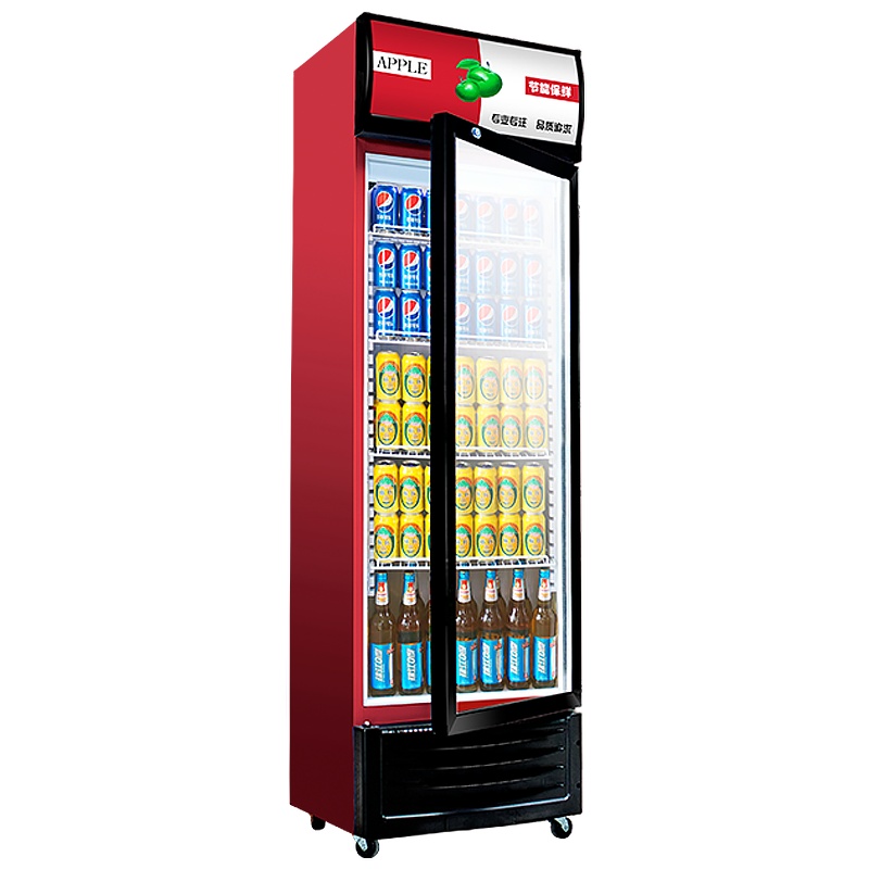寒箭 展示柜冷藏柜立式 商用冷柜饮料柜自营商用冰箱三门双门单门立式保鲜柜便利店超市冰柜啤酒柜冷饮柜 单门直冷300L