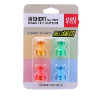 得力(deli) 7821磁钉玻璃白板磁钉吸力吸铁石白板磁粒