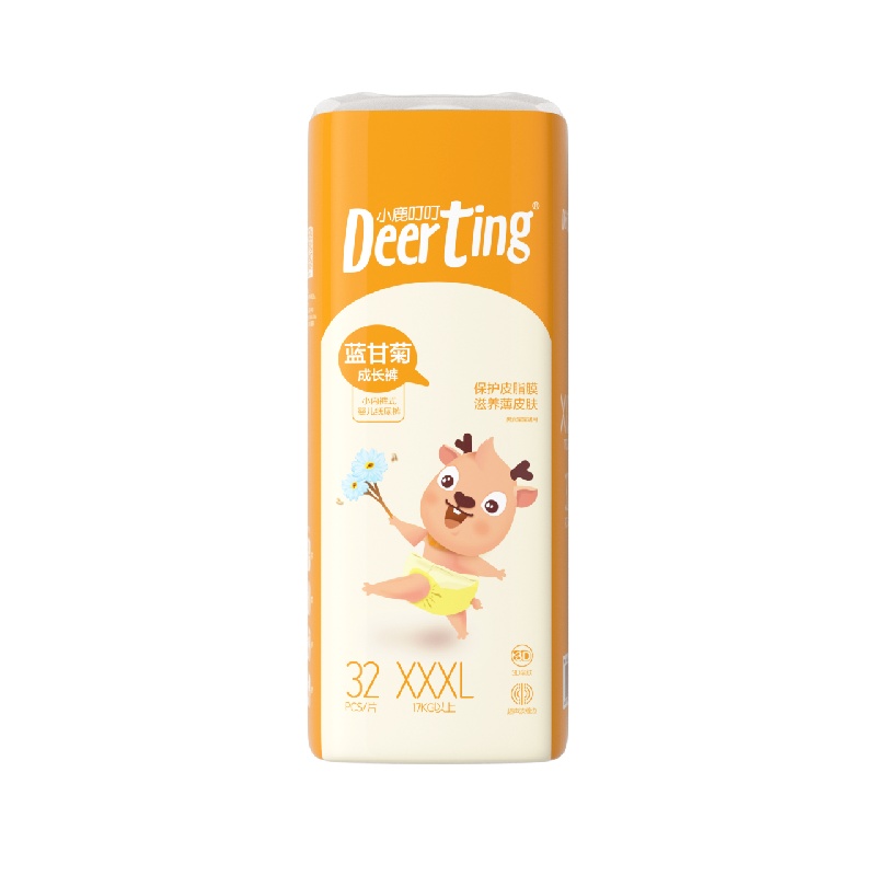 小鹿叮叮 蓝甘菊精华大童拉拉裤XXXL码32片超薄透气尿布湿宝宝尿不湿