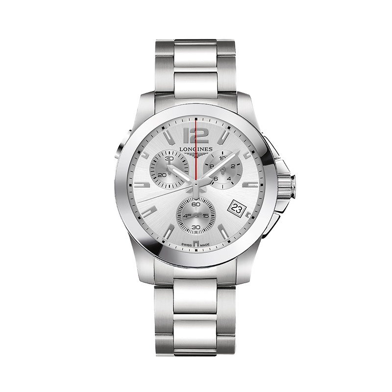 【预售款】浪琴(Longines)瑞士手表 康卡斯系列 三眼运动时尚腕表 石英男表 L3.702.4.76.6 预售款