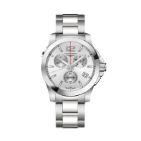 【预售款】浪琴(Longines)瑞士手表 康卡斯系列 三眼运动时尚腕表 石英男表 L3.702.4.76.6 预售款