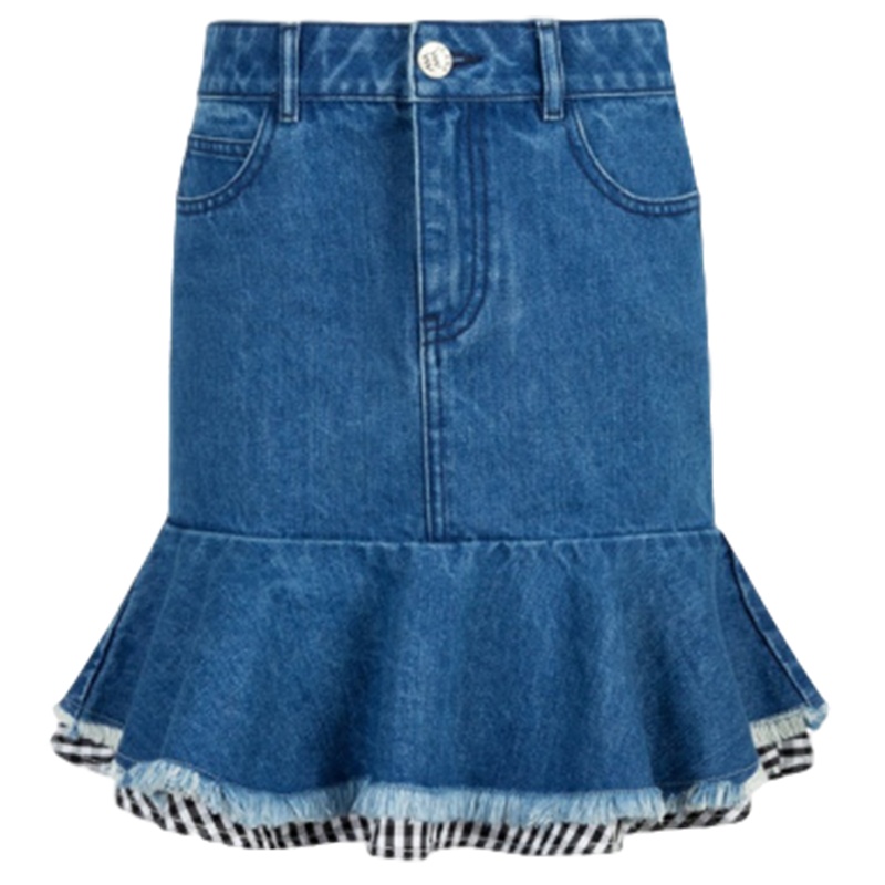 【专柜同款】拉夏贝尔夏新款百搭一步韩版宽松A字半身裙70009589 黑色 S