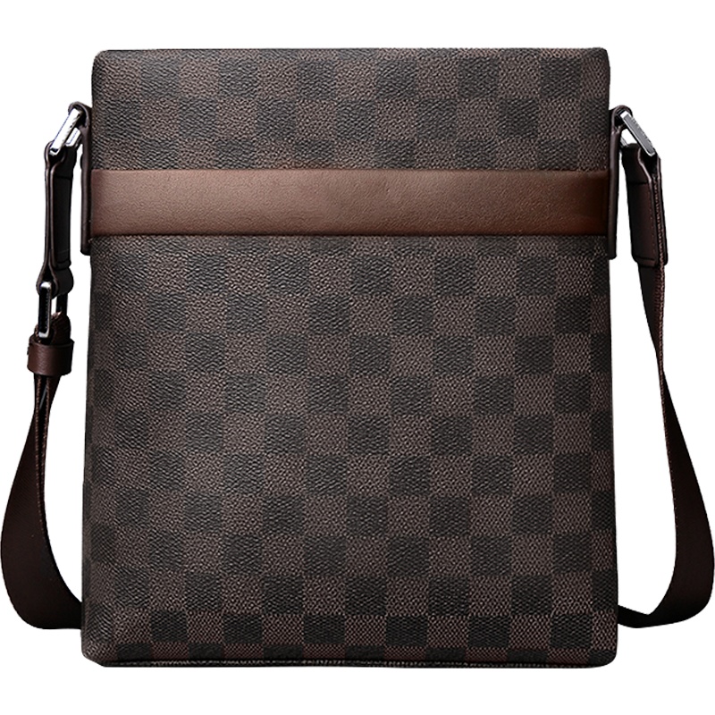 【顺丰配送】男士单肩包斜挎包男单肩包大容量男式挎包帆布单肩包男士休闲包包单肩包男包单肩包男潮NB161041-4K咖啡色