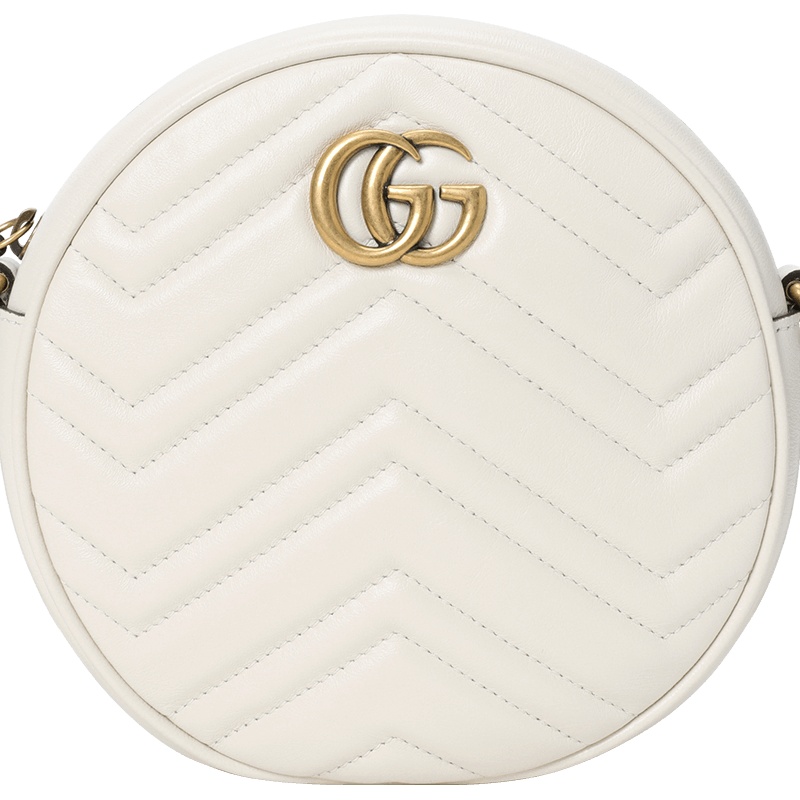 【预定】GUCCI GG Marmont系列圆形迷你肩背包 18.5*18.5*6.5CM