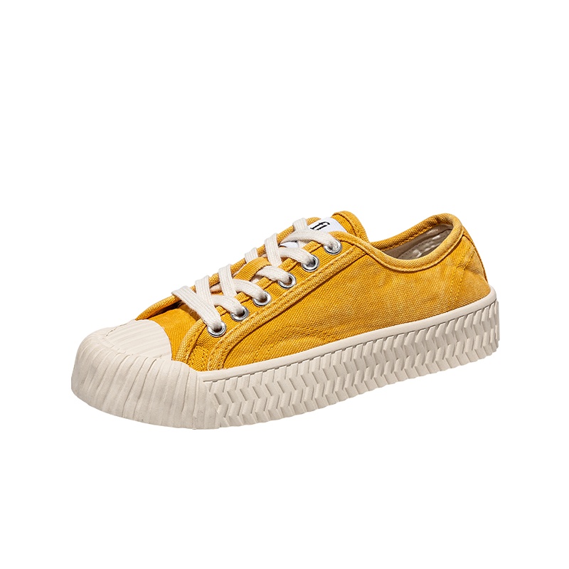 马克华菲帆布鞋女2020新款夏季小众百搭韩版板鞋焦糖饼干鞋透气厚底小白鞋女