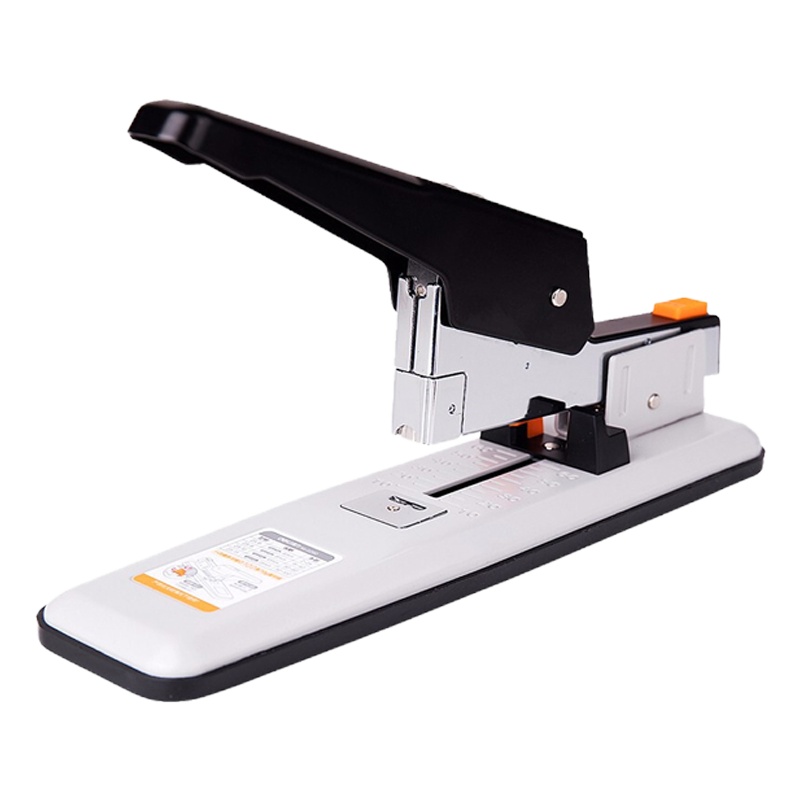 得力(deli)0290 100页重型厚层订书机 白色 适用书针23/6-23/13订书器 省力订书机大号钉书机装订用品