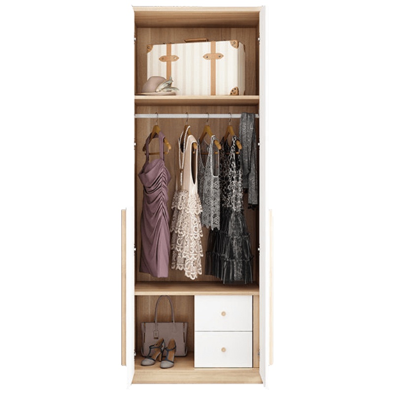 简易衣柜现代简约出租房用柜子家用卧室小户型实木组装经济型衣橱安心抵