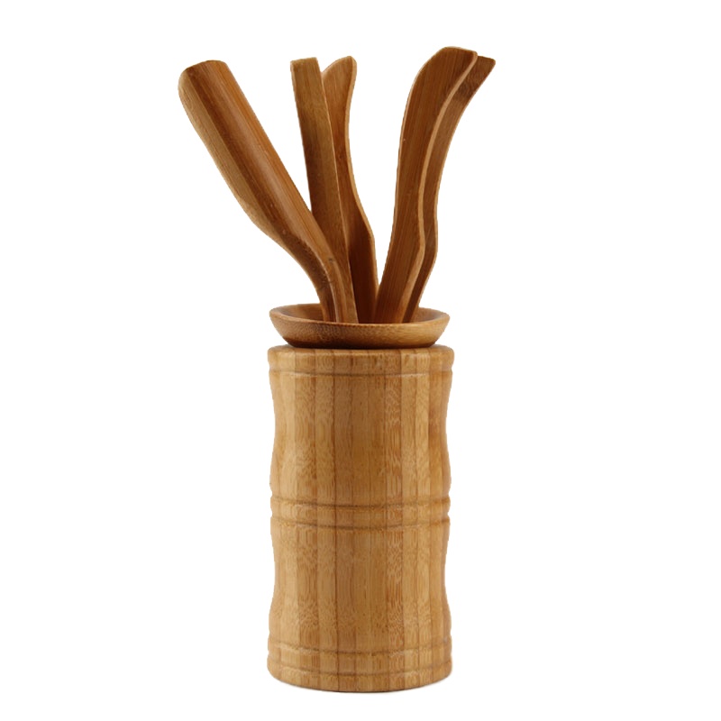 唐宏坊竹制 实木茶道六君子套装功夫茶具配件零配茶艺组合盘摆件茶夹笔