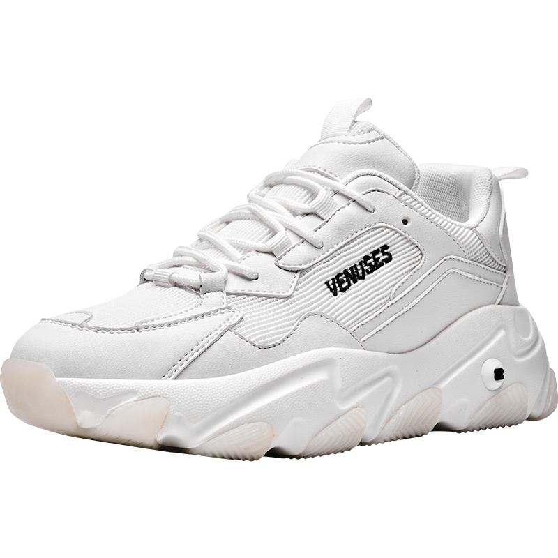 男鞋百搭ins潮鞋透气休闲鞋男士复古老爹鞋简约白鞋男