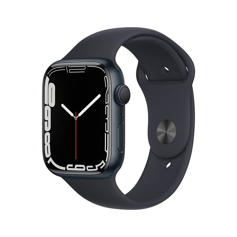 Apple Watch Series 7 蜂窝版 45mm 午夜色铝金属表壳 午夜色运动型表带
