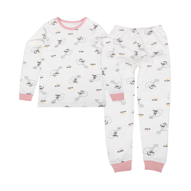 红豆(HODO)2019年秋季新款精梳棉全棉圆领女童学生宝宝秋衣秋裤儿童内衣系列